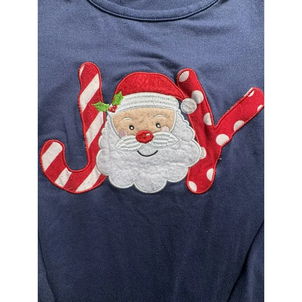 Rare Too Girls 6X Christmas Outfit Set Santa JOY Top Polka Dot Leggings
